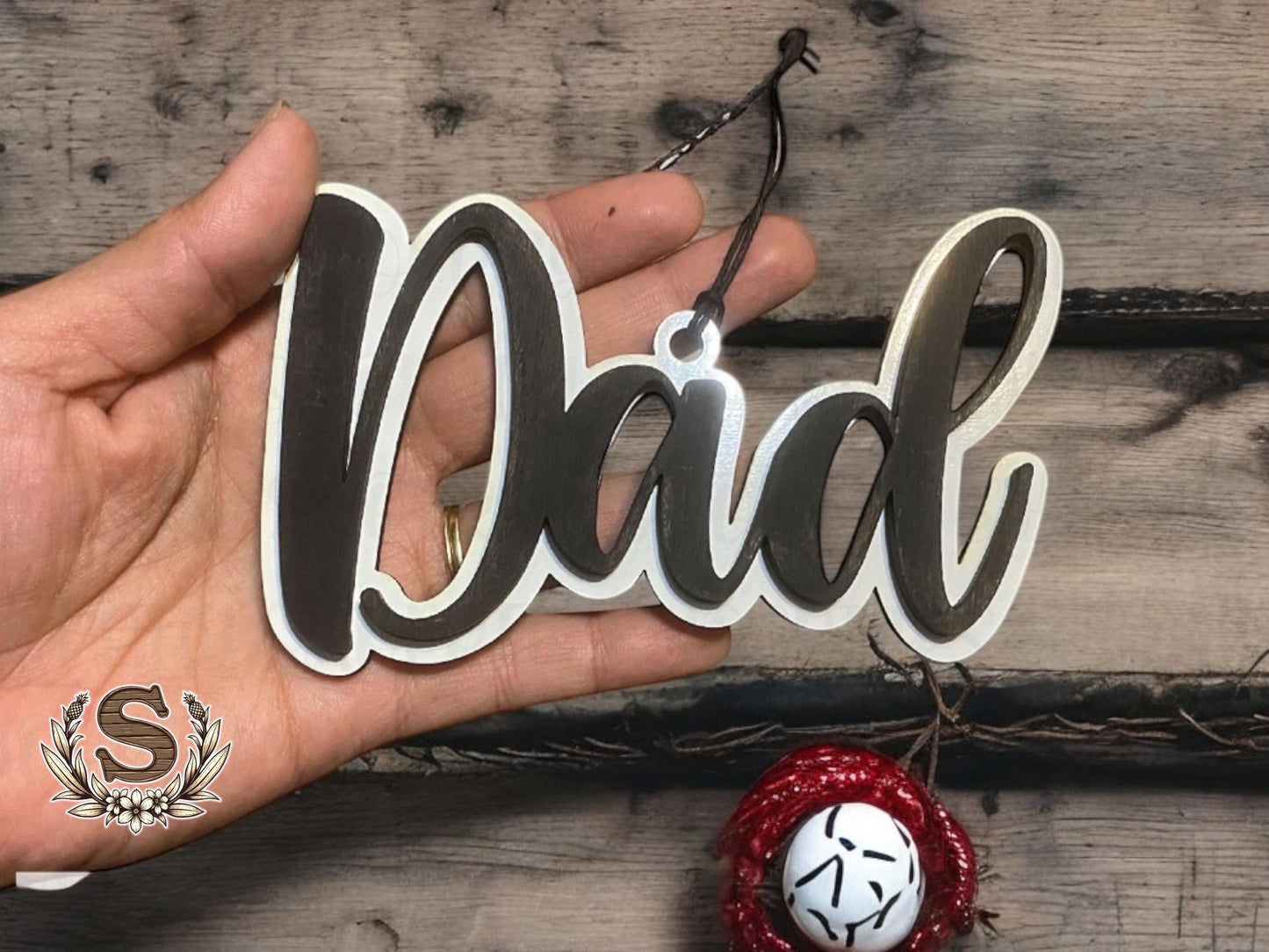 Personalized Wooden Name Ornament-Holiday Gift-Christmas name Ornament- Custom Hand-Painted Christmas Ornament-Custom Name Décor