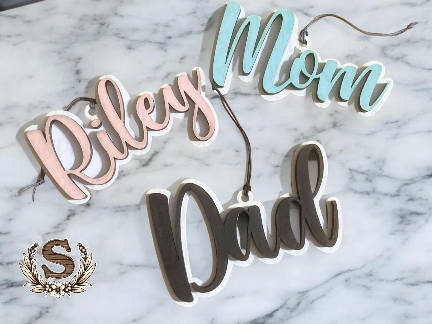 Personalized Wooden Name Ornament-Holiday Gift-Christmas name Ornament- Custom Hand-Painted Christmas Ornament-Custom Name Décor