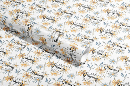 Personalised Floral Birthday Gift Wrap, Wrapping Paper, Flowers, Your Name, Customised, Any Age, Party, Your Age, Anniversary, Recycle, Eco