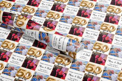 Personalised Anniversary Wrapping Paper, Gift Wrap, Your Names, Birthday, Balloons, Customised, Engagement, Couples, Valentines, Weddings