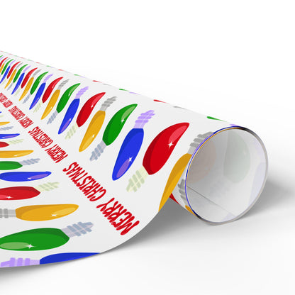 Christmas  Light Gift Wrapping Papers | Christmas Light Holiday Gift Wrap