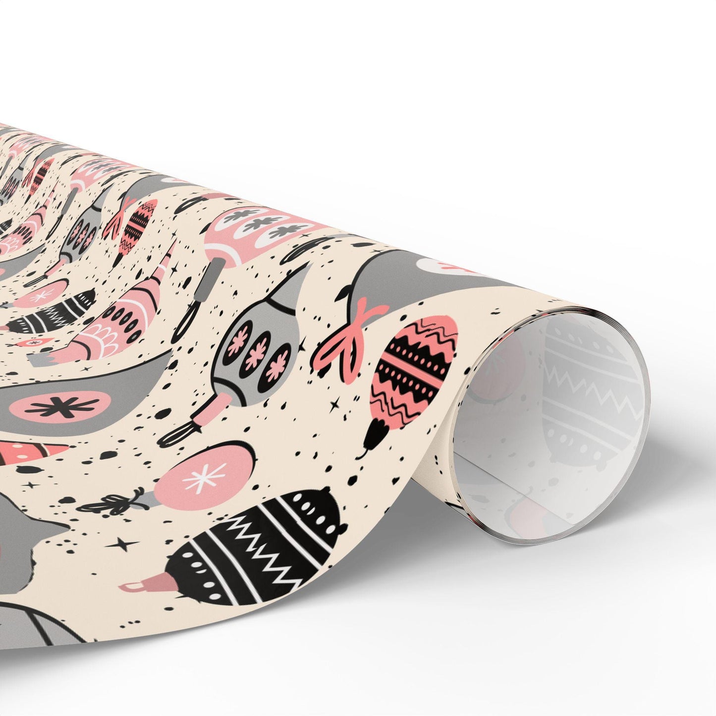 Pink Christmas Ornament Gift Wrapping Papers - Custom Holiday Gift Wrap -