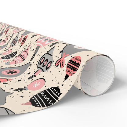 Pink Christmas Ornament Gift Wrapping Papers - Custom Holiday Gift Wrap -