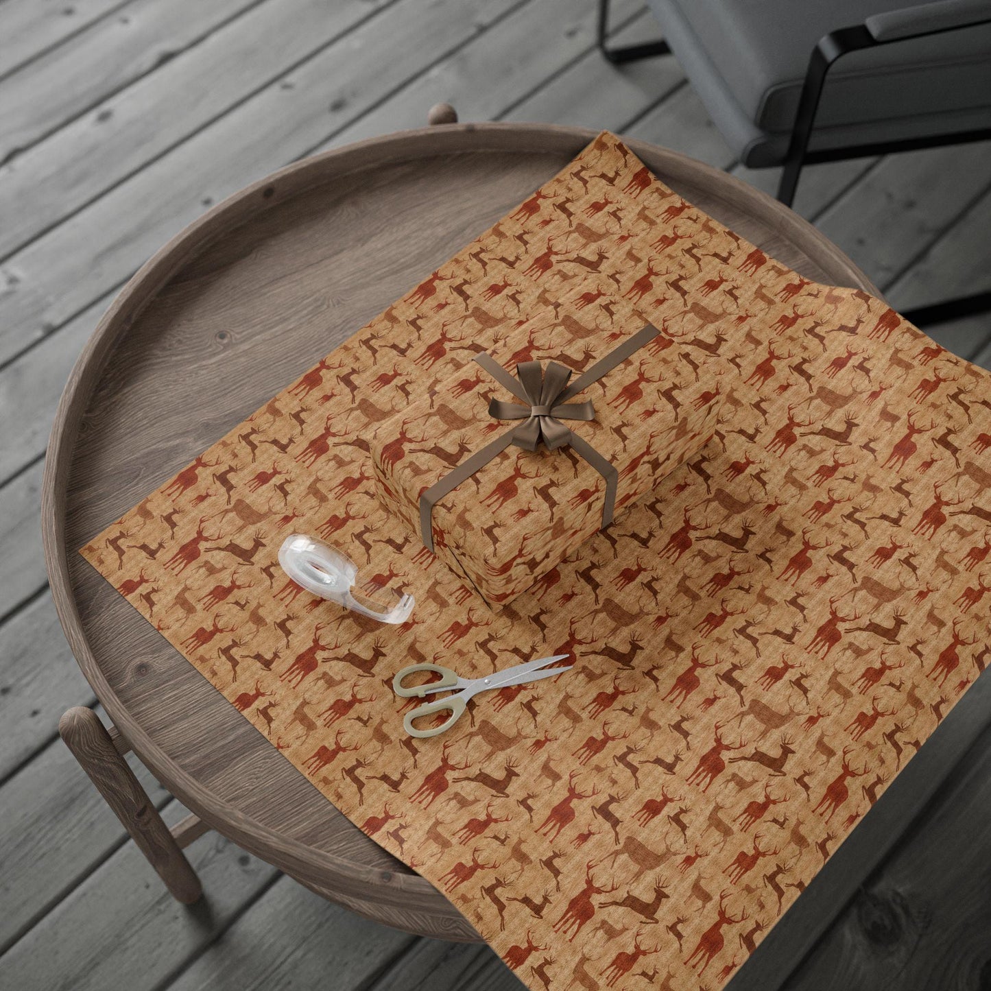 Rustic Deer Holiday Gift Wrapping Paper - Rustic Deer Design, Masculine and Country Gift Wrap