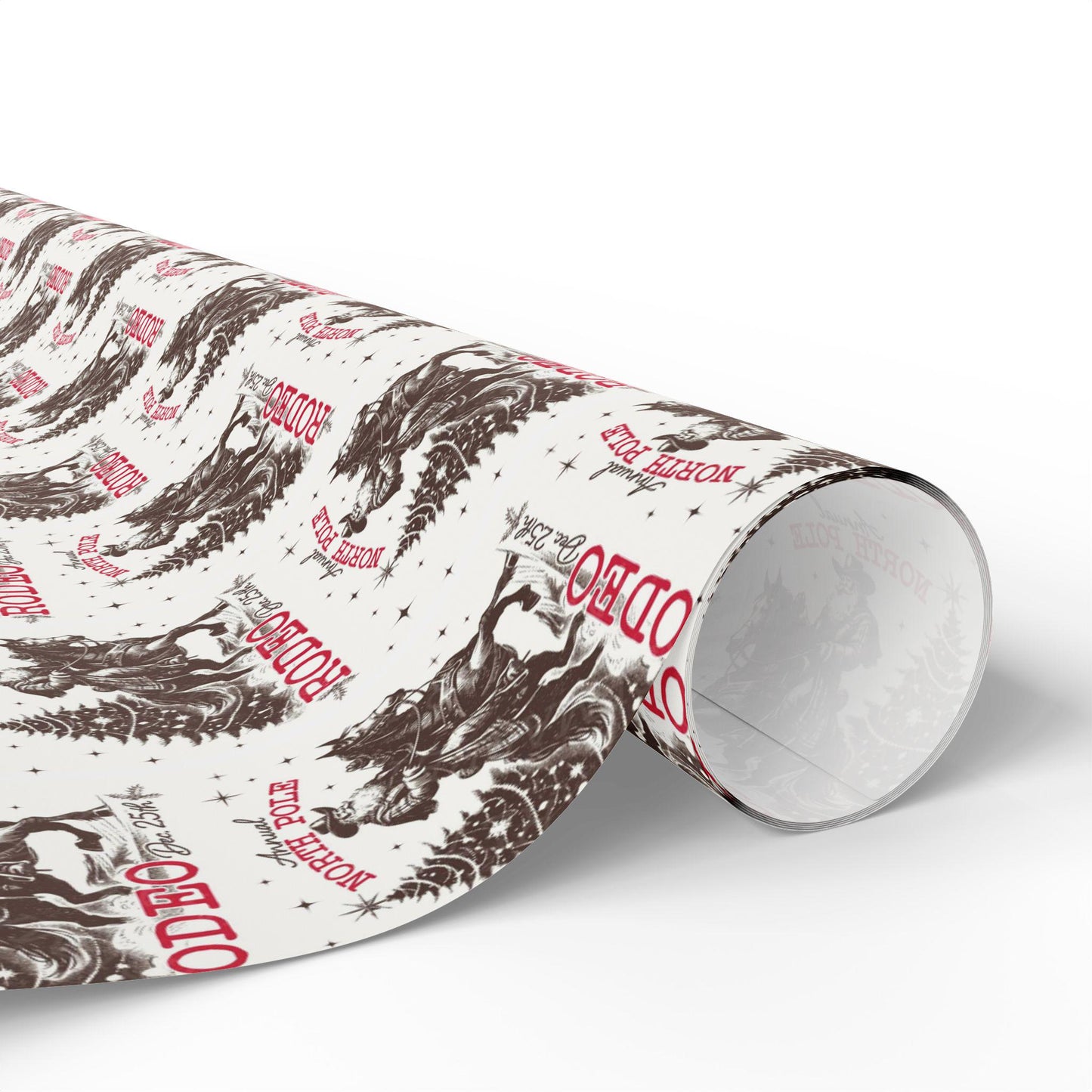 Vintage Cowboy Santa Gift Wrap Papers - Retro Western Christmas Gift wrapping - Nostalgic Santa Claus Wrapping paper
