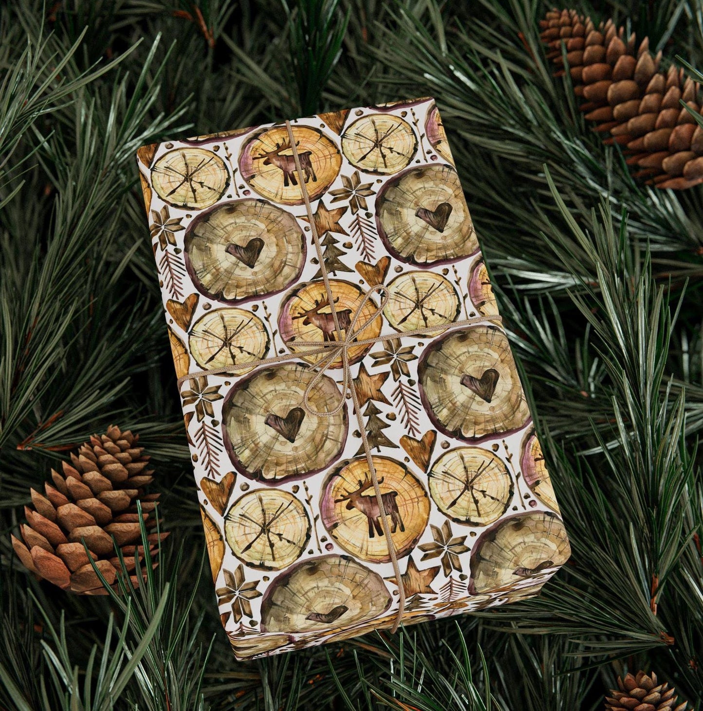 Rustic Wrapping Paper Wood - Boho Wood Mens Gift Wrap Paper - Rustic Christmas