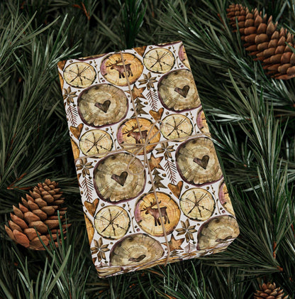Rustic Wrapping Paper Wood - Boho Wood Mens Gift Wrap Paper - Rustic Christmas
