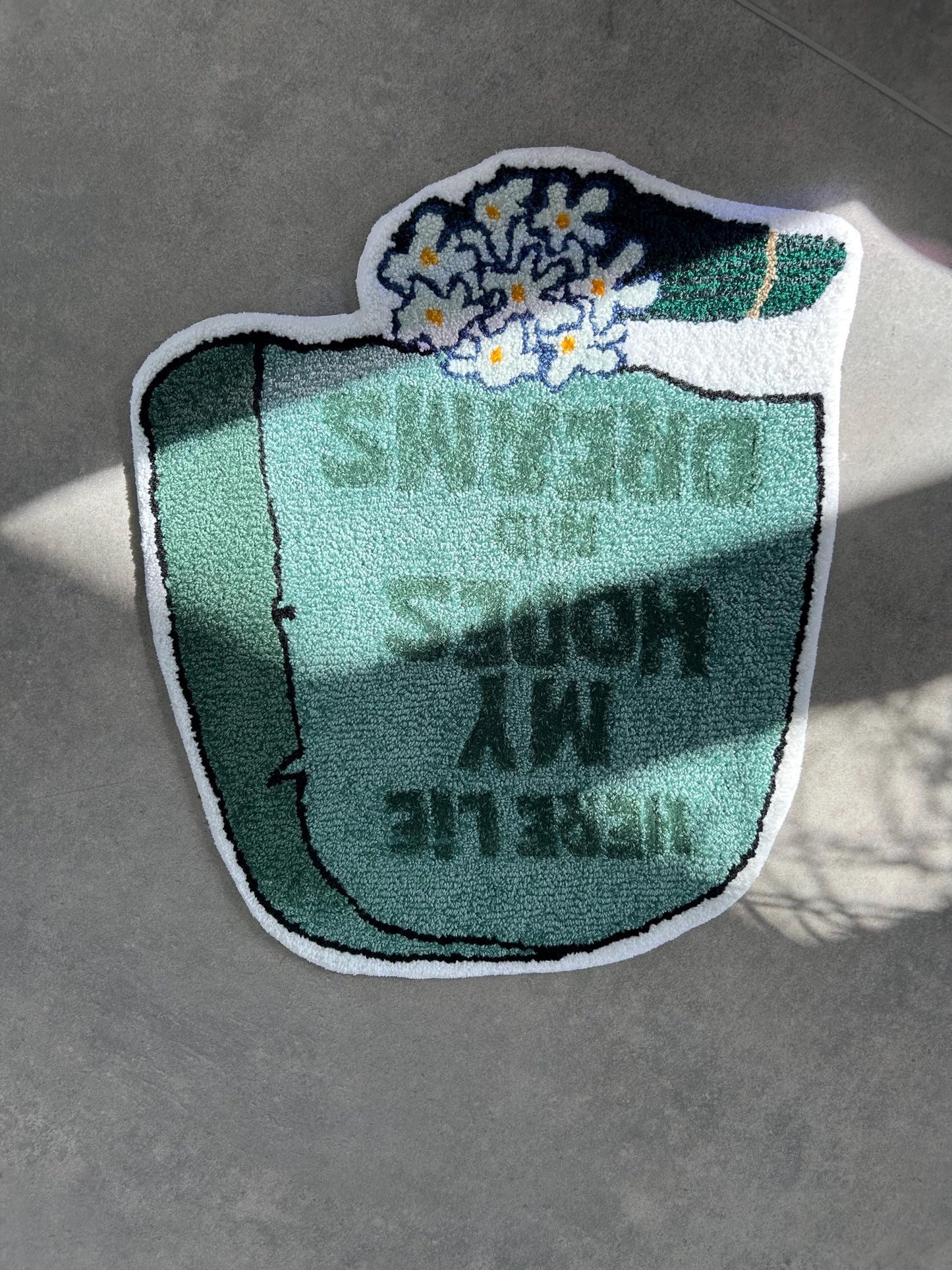 Handmade Cartoon Rug, Custom carpet, Funny gift