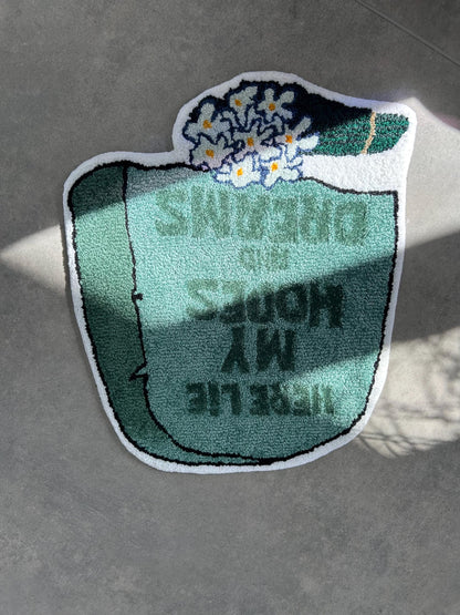 Handmade Cartoon Rug, Custom carpet, Funny gift