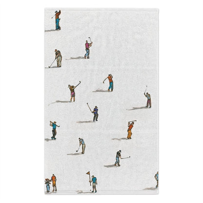 Golf Towel - Funny Little People Hand Towel, Premium Dual-Fabric Golfing Towel, Fun Golf Gift, Golf Gift for men, Women, Girls