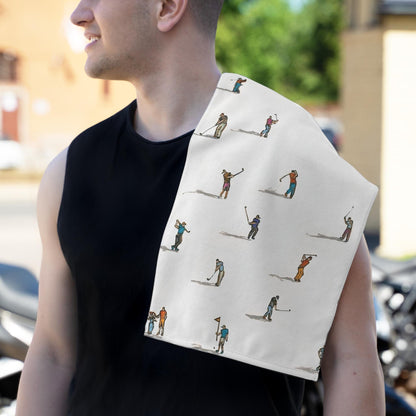 Golf Towel - Funny Little People Hand Towel, Premium Dual-Fabric Golfing Towel, Fun Golf Gift, Golf Gift for men, Women, Girls