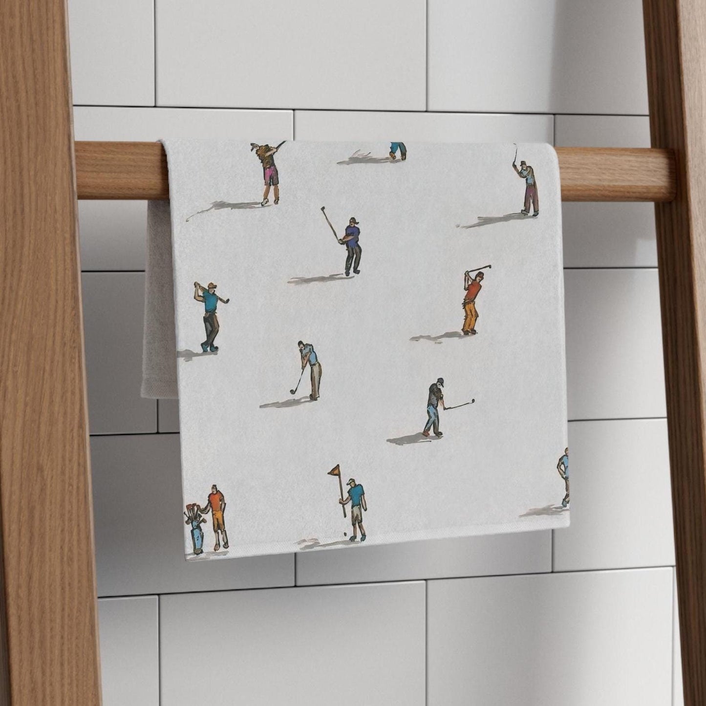 Golf Towel - Funny Little People Hand Towel, Premium Dual-Fabric Golfing Towel, Fun Golf Gift, Golf Gift for men, Women, Girls