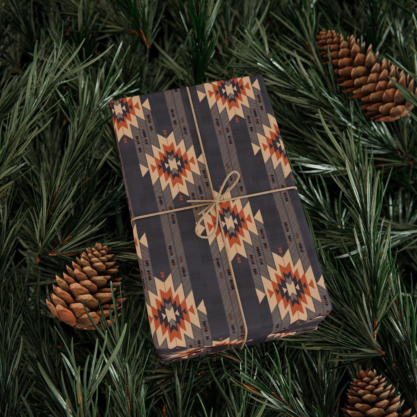 Vintage Western Gift Wrap Papers - Vintage Western Print Wrapping Paper - Unique Aztec Gift Paper