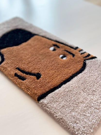 Chill Guy Keyboard tufted keyboard rug keyboard rest Custom rug Fluffy Rug keyboard mat fuzzy desk carpet handmade rug desk rug cute rug mug