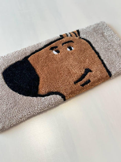 Chill Guy Keyboard tufted keyboard rug keyboard rest Custom rug Fluffy Rug keyboard mat fuzzy desk carpet handmade rug desk rug cute rug mug