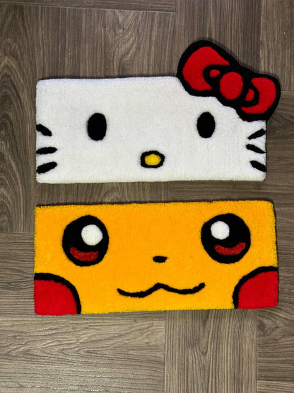 Keyboard rug  Keyboard Anime hand tufted rug Custom rug Fluffy Rug keyboard mat unique rug desk rug keyboard rest Cool rug cute rug cat rug