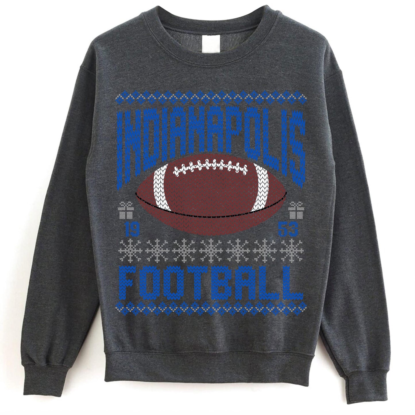Indianapolis Ugly Christmas Sweatshirt, Football Shirt, Christmas Gift Tee, Festive Football Crewneck, Holiday Winter, Indianapolis Football