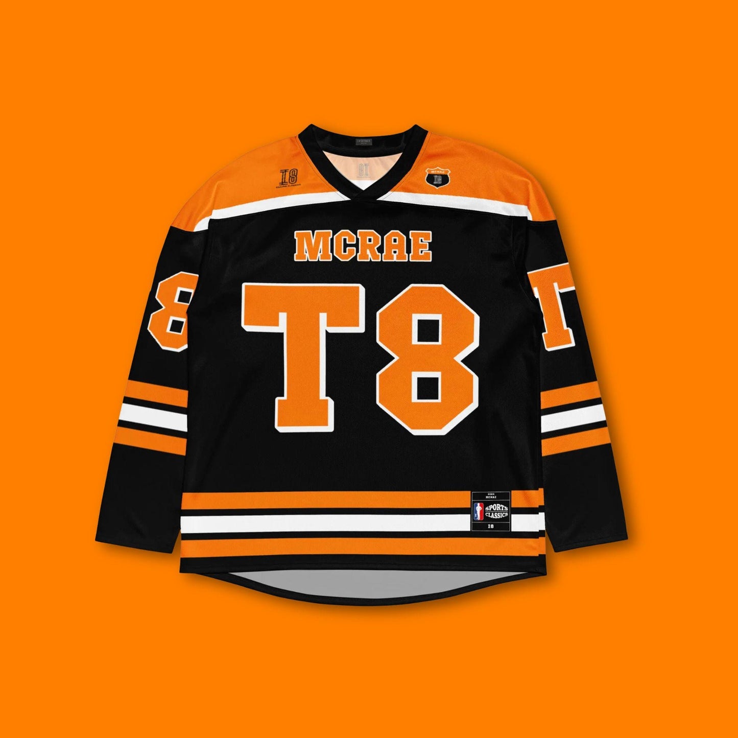 Fan Apparel Hockey Jersey: Black and Orange T8 Concert Oufit