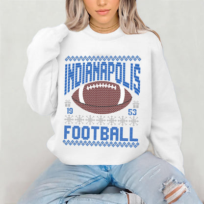 Indianapolis Football Christmas Sweatshirt, Indianapolis Football Gift, Retro Indianapolis Football Fan, Christmas Gift, Sun Day Football