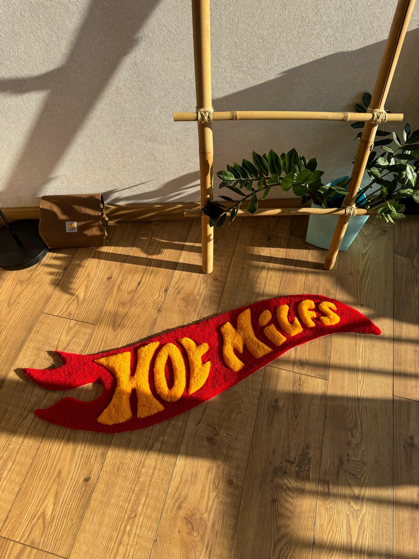 Funny fluffy custom rug tufting