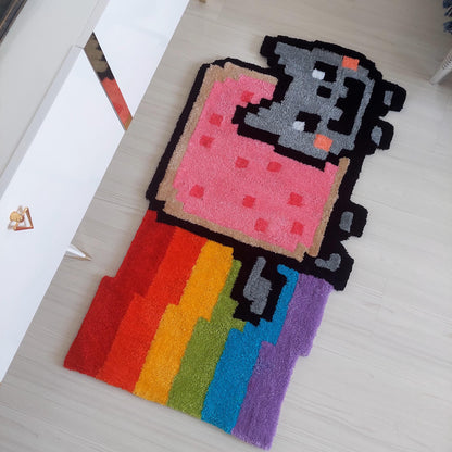 Cat Rug,Tufted Rug,Colorful Rug,Animal Rug,Cute Rug,Game Rug,Area Rug,Player Rug,Custom Gift,Living Room Rug,Game Room Decor,Gamer Gift