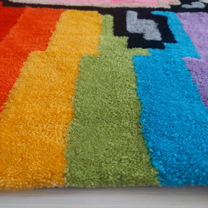 Cat Rug,Tufted Rug,Colorful Rug,Animal Rug,Cute Rug,Game Rug,Area Rug,Player Rug,Custom Gift,Living Room Rug,Game Room Decor,Gamer Gift
