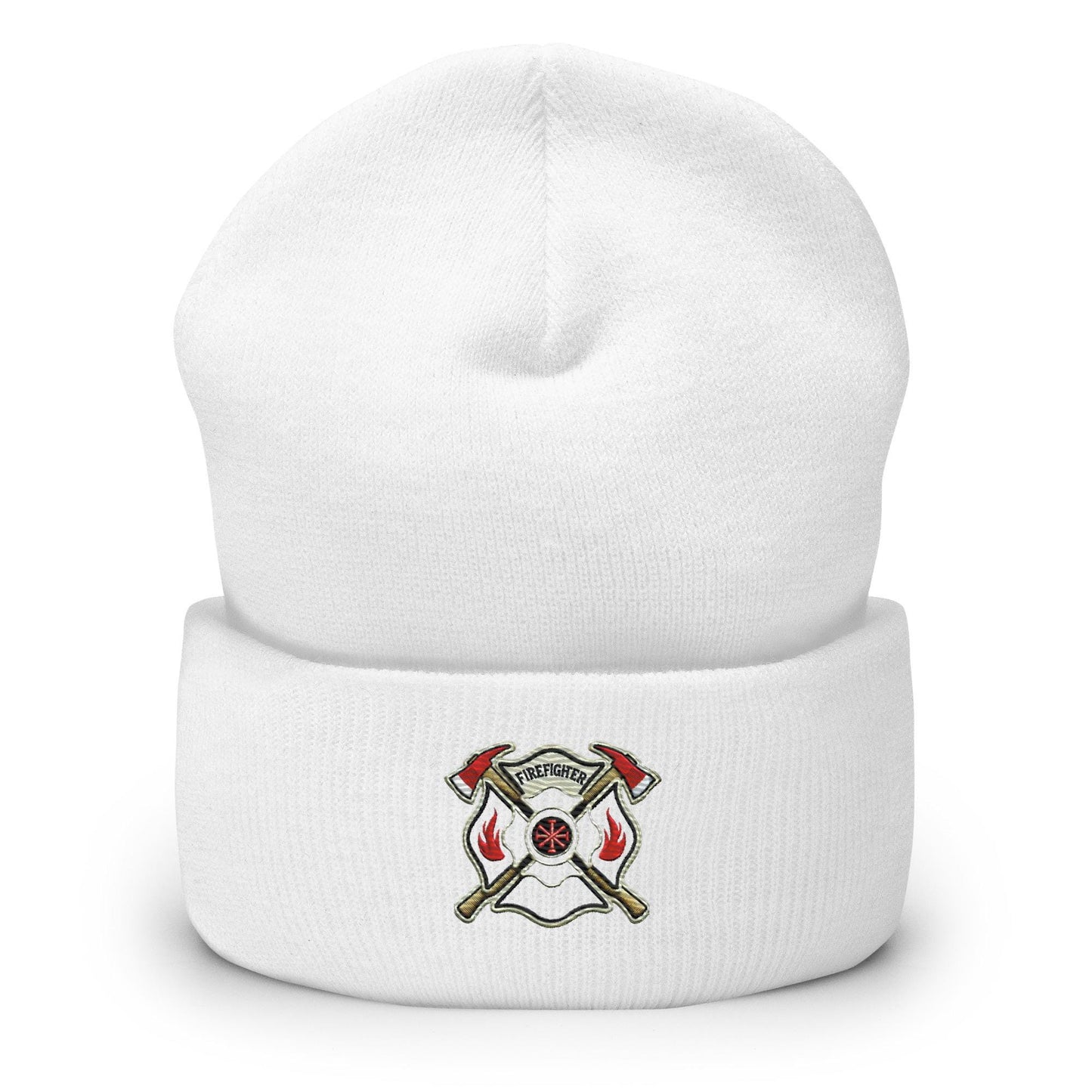 Firefighter Shield and Axe Embroidered Beanie | Winter Hat