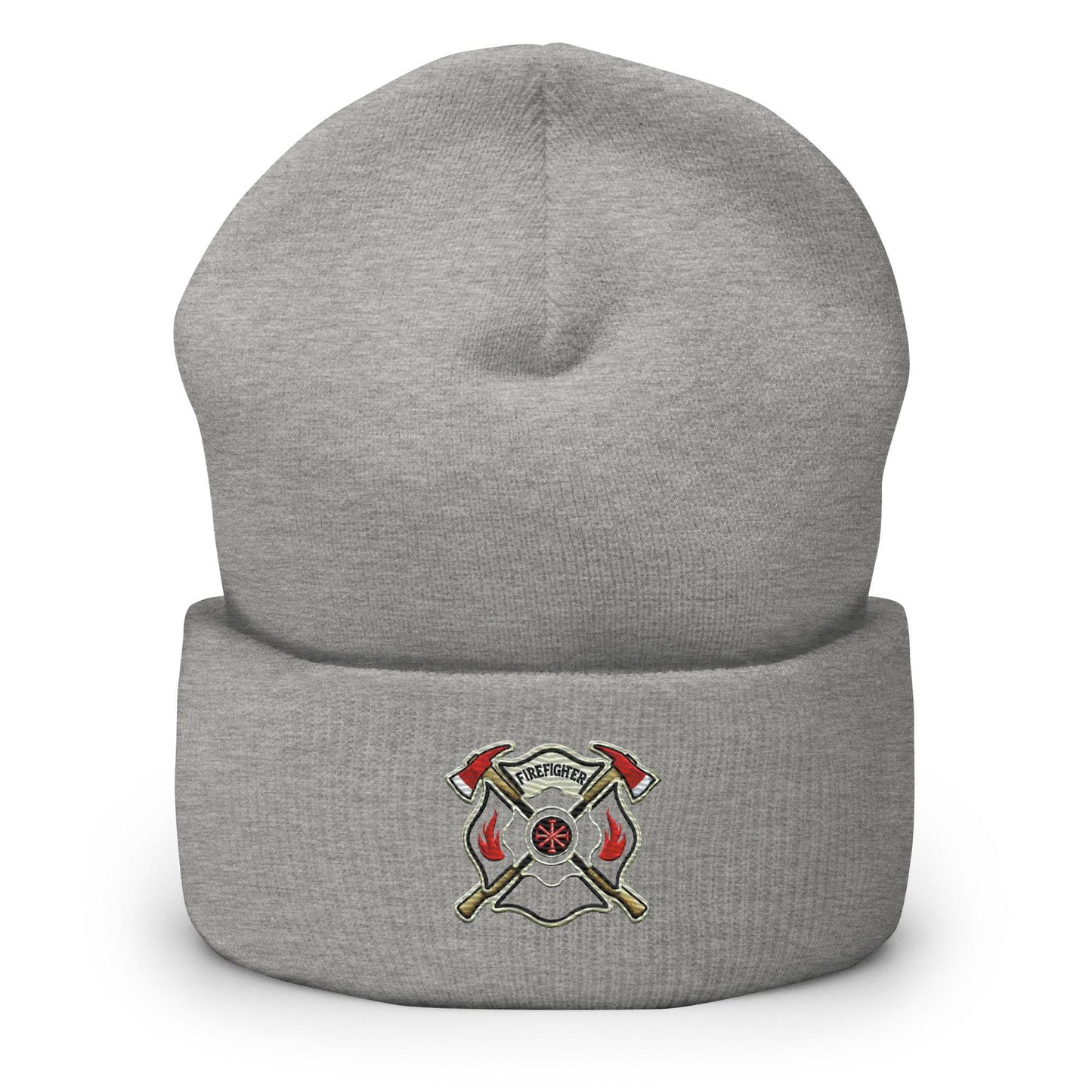Firefighter Shield and Axe Embroidered Beanie | Winter Hat