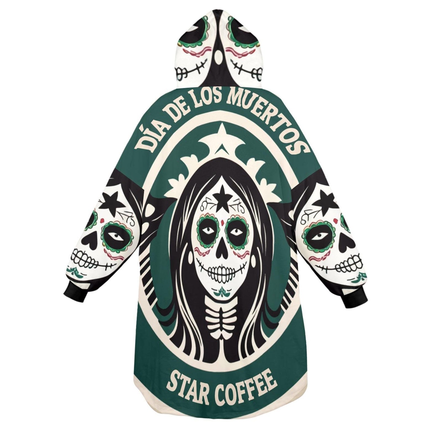 Día De Los Muertos Blanket Hoodie Chicano Coffee Blanket