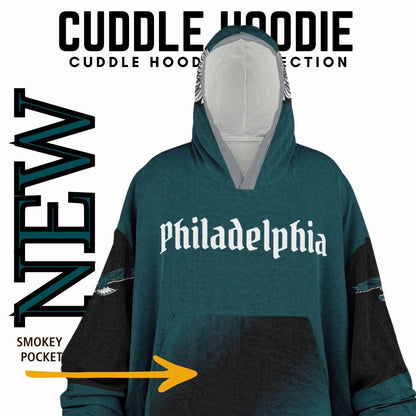 Philadelphia Birds Oversized Cuddle Hoodie Blanket: Football Fan Gift