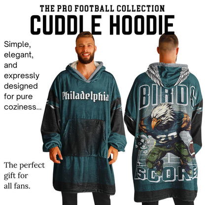 Philadelphia Birds Oversized Cuddle Hoodie Blanket: Football Fan Gift