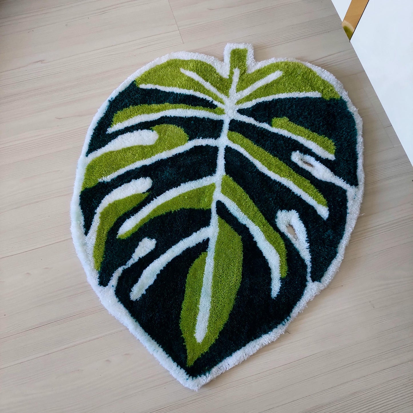 Leaf Rug,Tufted Rug,Boho Rug,Modern Rug,Green Rug,Monstera Rug,Custom Rug,Boho Decor,Gift for Girls,Home Decor,Living Room Rug,Custom Gift