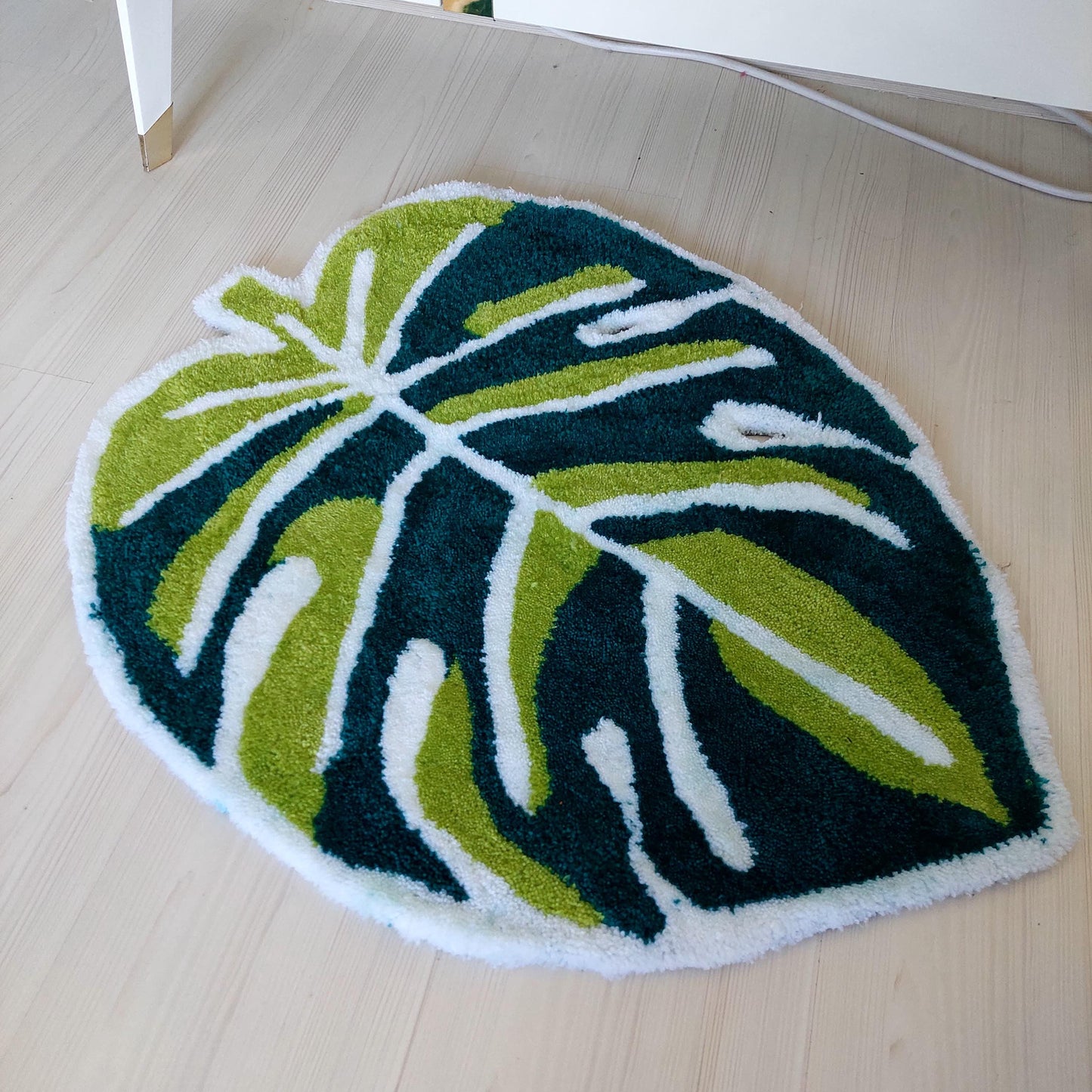 Leaf Rug,Tufted Rug,Boho Rug,Modern Rug,Green Rug,Monstera Rug,Custom Rug,Boho Decor,Gift for Girls,Home Decor,Living Room Rug,Custom Gift