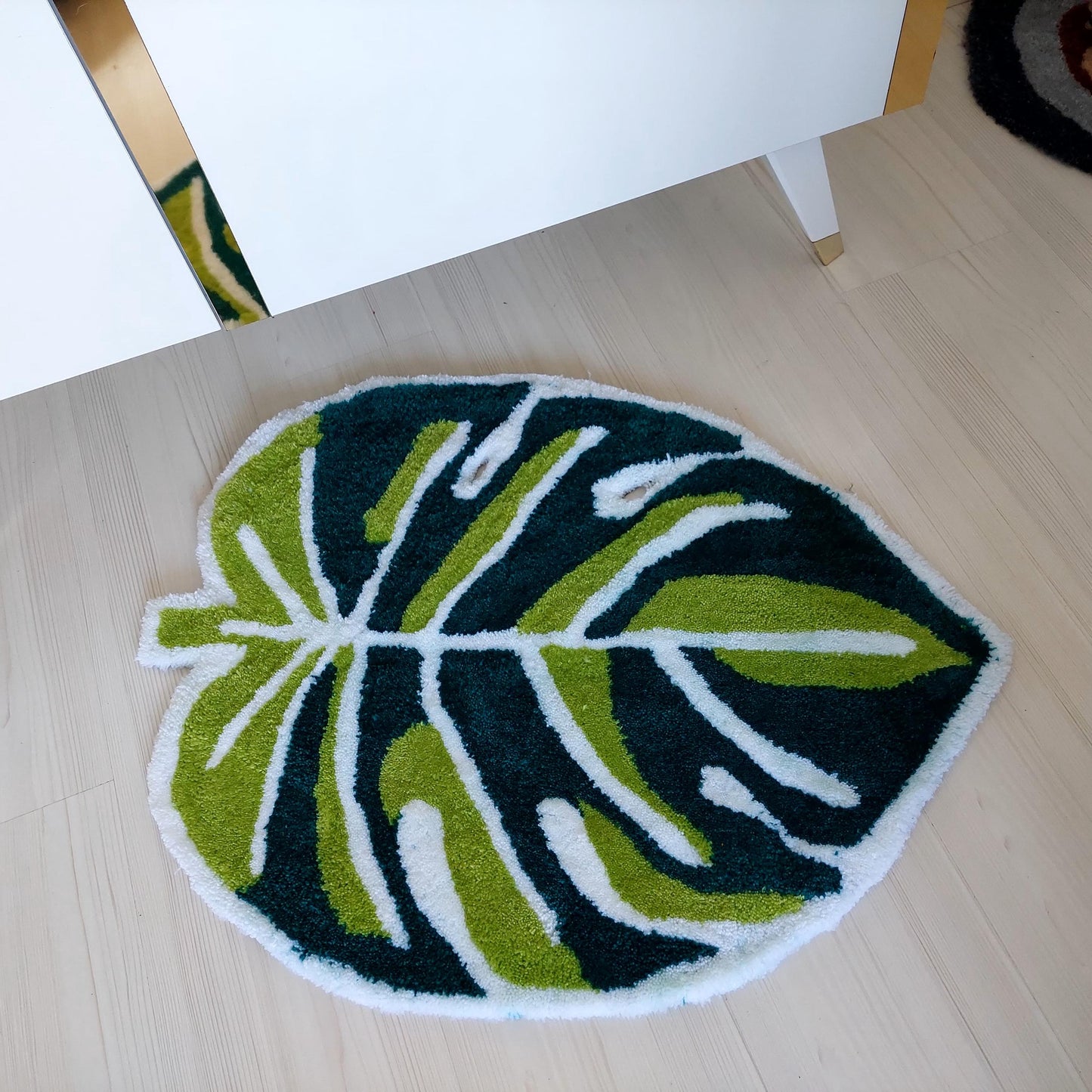 Leaf Rug,Tufted Rug,Boho Rug,Modern Rug,Green Rug,Monstera Rug,Custom Rug,Boho Decor,Gift for Girls,Home Decor,Living Room Rug,Custom Gift
