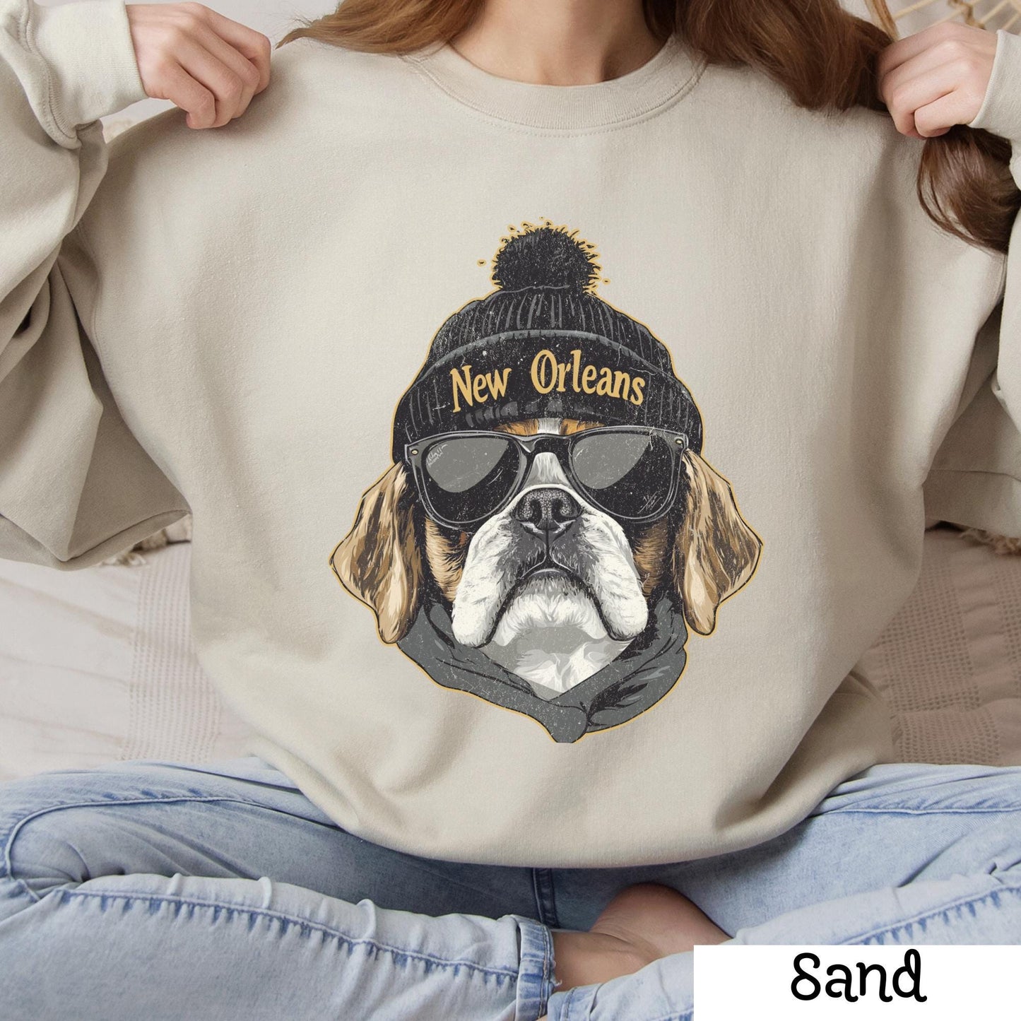 New Orleans Football Sweatshirt, Retro Sports Fan Shirt, Trendy Game Day Gift Tee, New Orleans Mascot Sweatshirt, New Orleans Football Fan