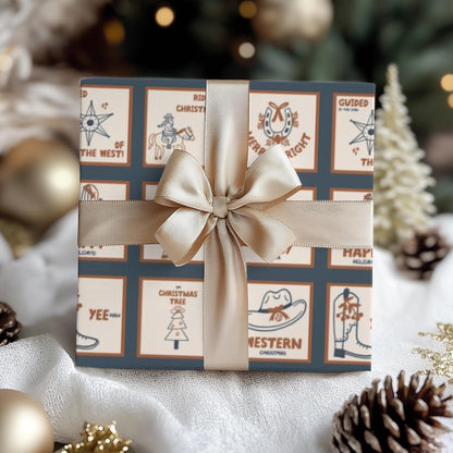 Western Cowboy  Gift Wrap Papers - Pick  Western Print - Retro Classic Country Western Cowgirl