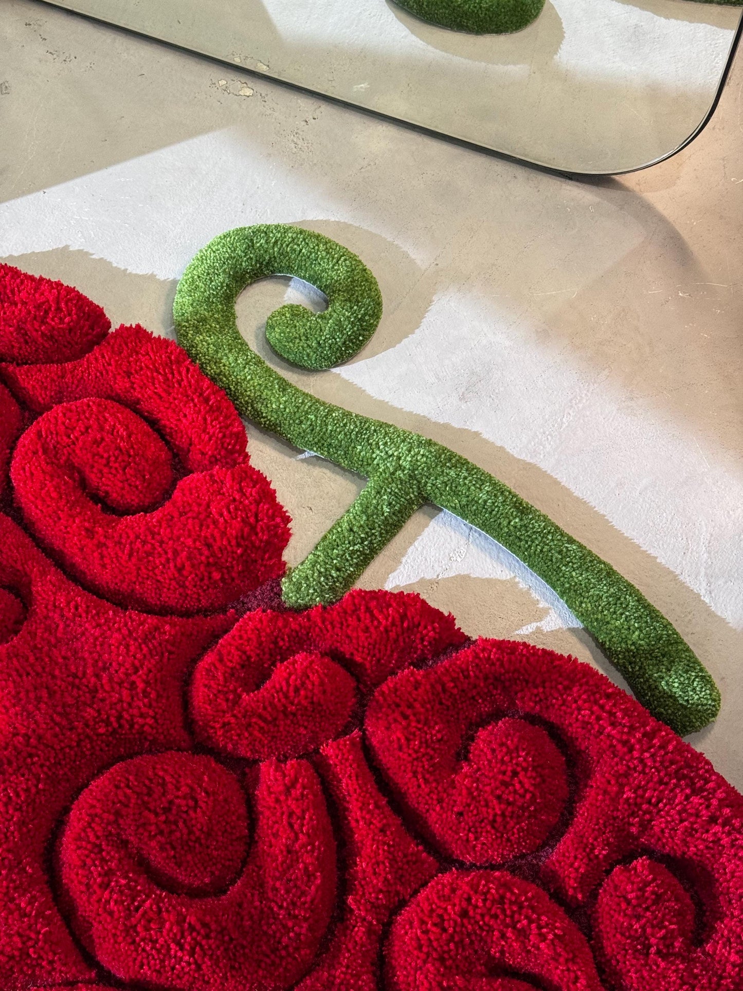 Anime themed 3D Tufted Rug, Handmade Fluffy Rug, Anime Rug, Anime Fan Gift, Plush Rug, Heart Shape Rug