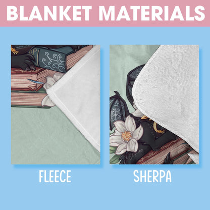 Fantasy Book Dragon Blanket, Fantasy Dragon Book Lover Blanket, Wingspan Bookish Blanket, Booktok Merch, Book Gift, Bookworm Gift