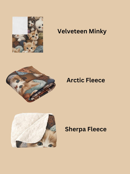 Cute Christmas Cat and Books Minky Blanket Cat Lover Sherpa Fleece Blanket Christmas Cat Mama Blanket Christmas Blanket Bookworm Blanket