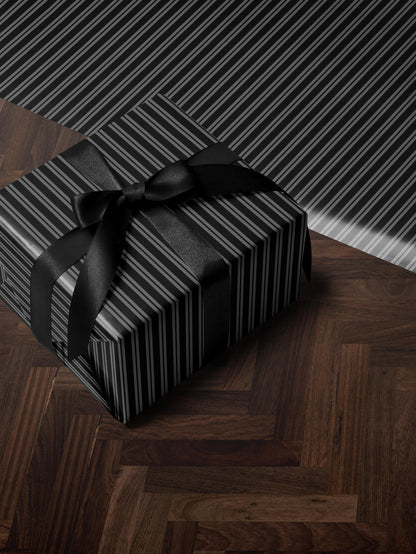Gothic Gift Wrap Black Stripe Wrapping Paper Elegant Gift Wrap Classic Wrapping Paper Holiday Gift Wrap Chic Wrapping Paper Birthday Gift