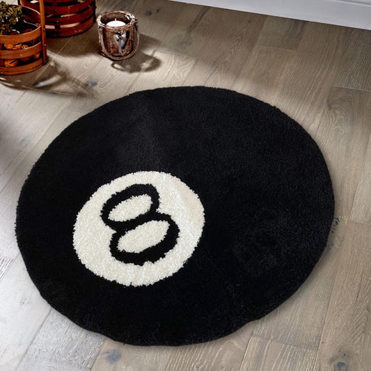 8 Ball Rug, Round Rug, Billiard Ball Rug, Living Room Rug, Area Rug, Colorful Rug