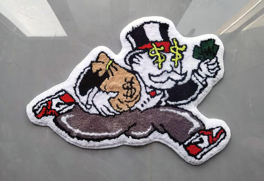 Alec Monopoly Hypebeast Tufted Rug Custom Anime Game Design Knitting Handmade Non-slip Area Rugs Home Decor
