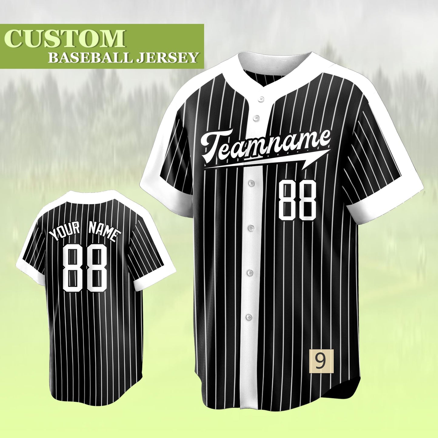 Custom Stripe Baseball Jersey  Personalized Team Name and Number  Stitched or Printed Custom Baseball Shirt for Men  Women  and Youth