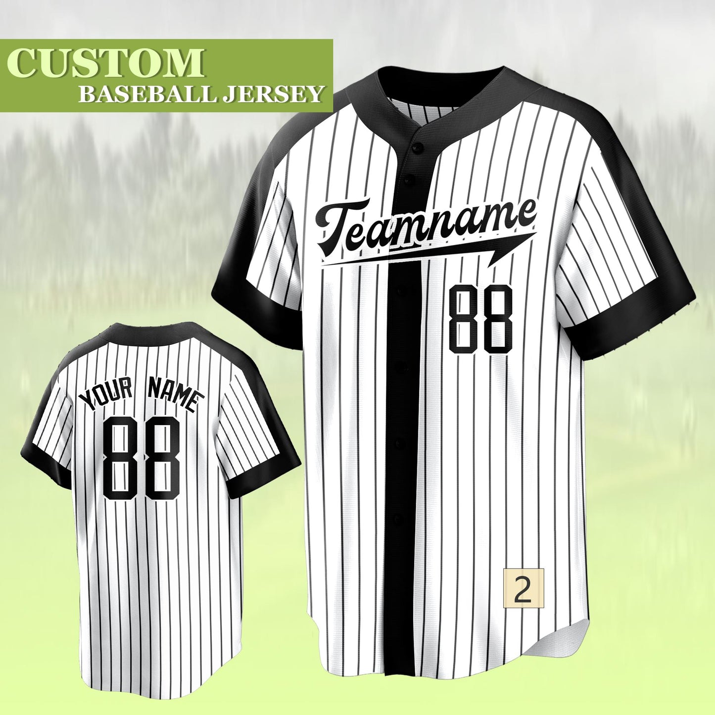 Custom Stripe Baseball Jersey  Personalized Team Name and Number  Stitched or Printed Custom Baseball Shirt for Men  Women  and Youth