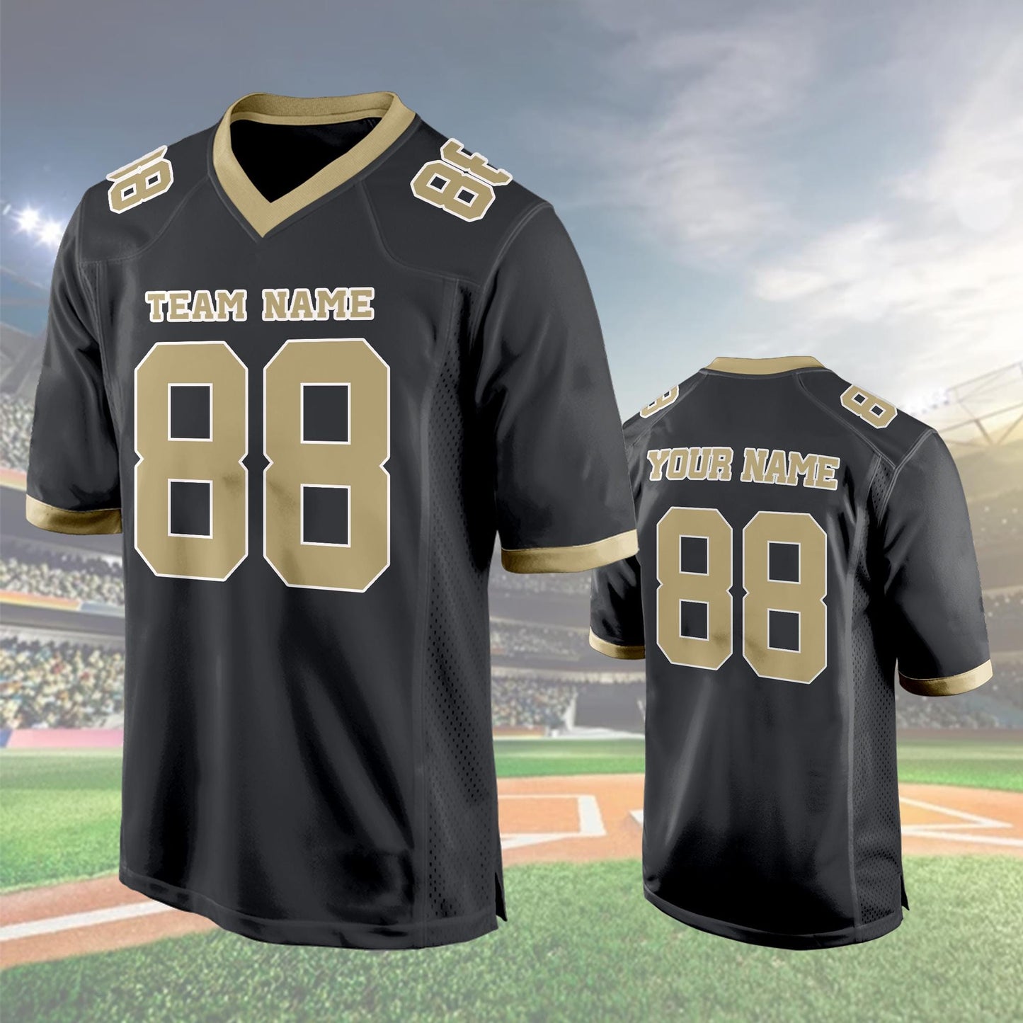 Custom Football Jersey, Personalized Name Number Logo, Embroidery football Shirts  Wedding Jersey Gifts for Men Women Kids Toddler Fan