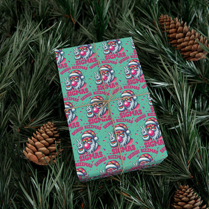 Rizz the Season Christmas Santa Gift Wrapping paper - Rizz holiday Gift wrap -Funny Gift Wrap- Skibidi Rizzmas