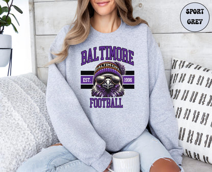 Baltimore Football Shirt, Baltimore Football Sweatshirt, Retro Style Baltimore Football Shirt, Sunday Football Shirt