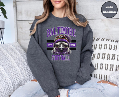 Baltimore Football Shirt, Baltimore Football Sweatshirt, Retro Style Baltimore Football Shirt, Sunday Football Shirt