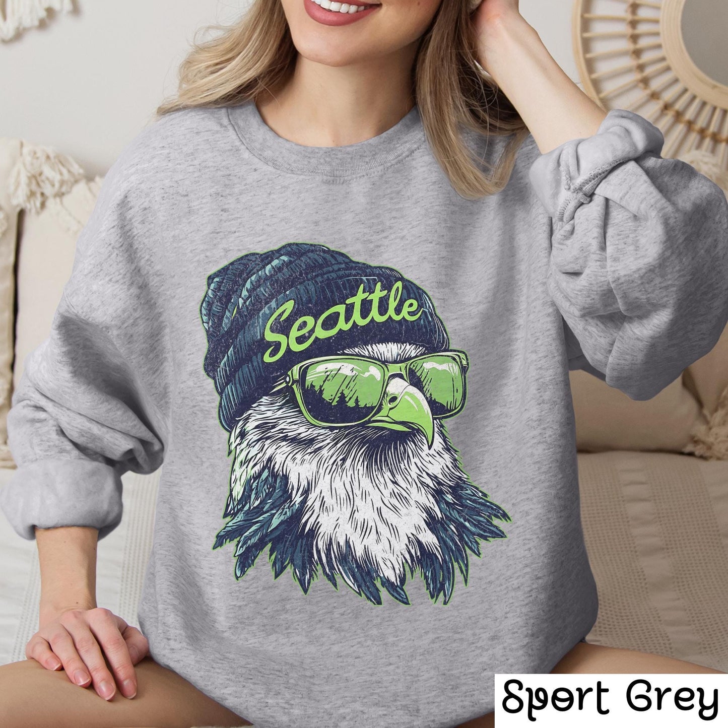 Retro Seattle Football Sweatshirt, Trendy Seattle Football Fan Gifts Shirt, Seattle Game Day Shirts, Trendy Sea Hawk Sweatshirt