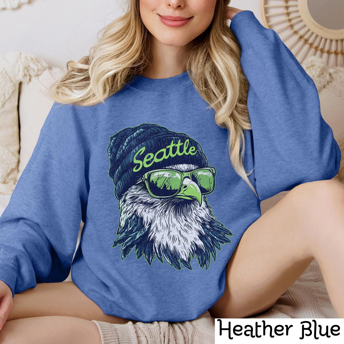 Retro Seattle Football Sweatshirt, Trendy Seattle Football Fan Gifts Shirt, Seattle Game Day Shirts, Trendy Sea Hawk Sweatshirt